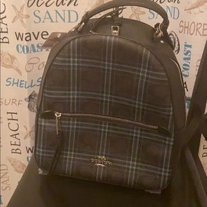 Plaid Coach mini backpacks